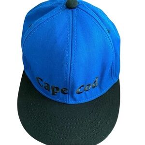 Cape Cod Blue and Black Snapback Hat with Adjustable Fit